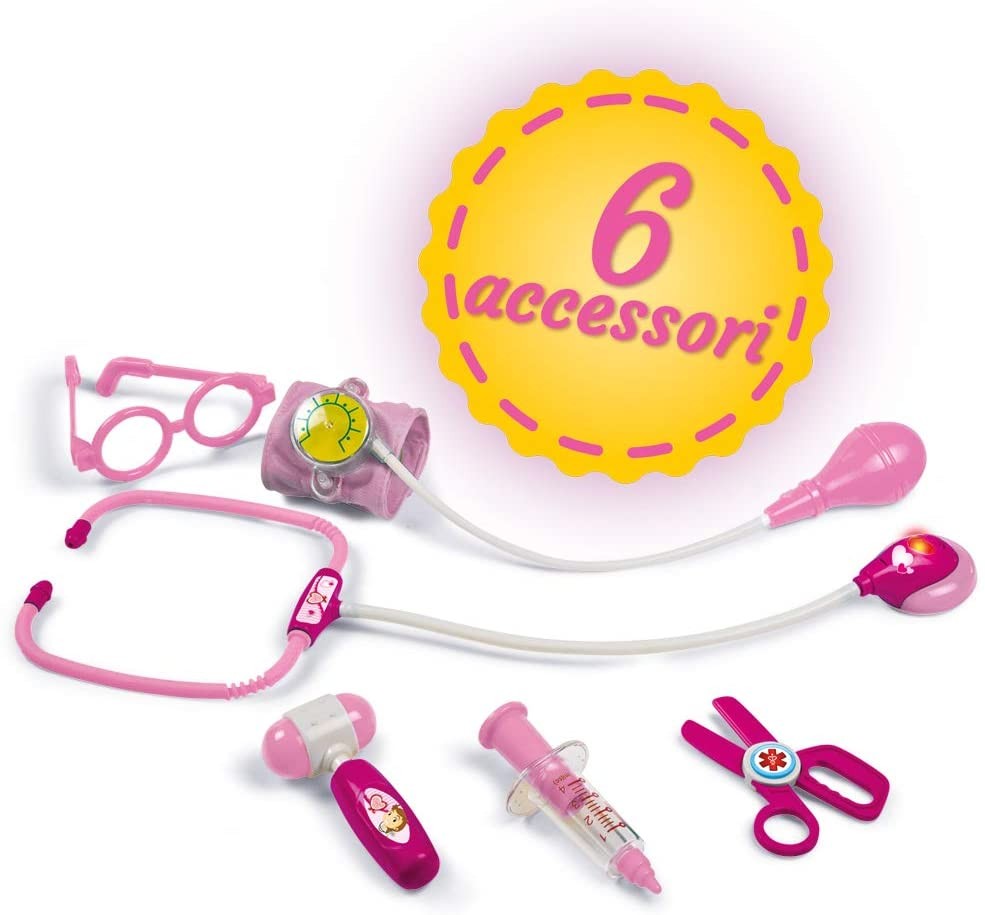 Set Valigia Dottore Giocattolo Con Accessori Forbici Stetoscopio