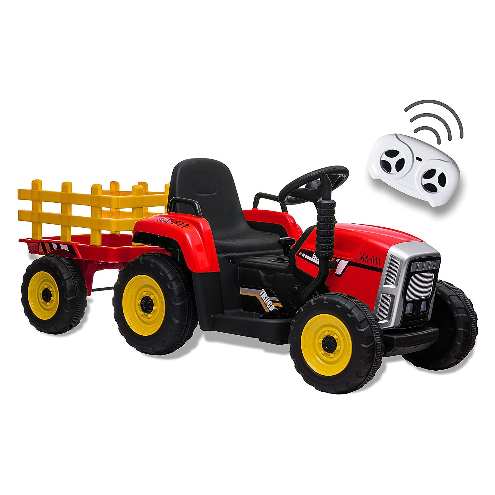 TEO'S - ELECT. TRACTOR W / LIGHTS AND SOUNDS 12V RED - TEOREMA - RIDING - td-toys.it