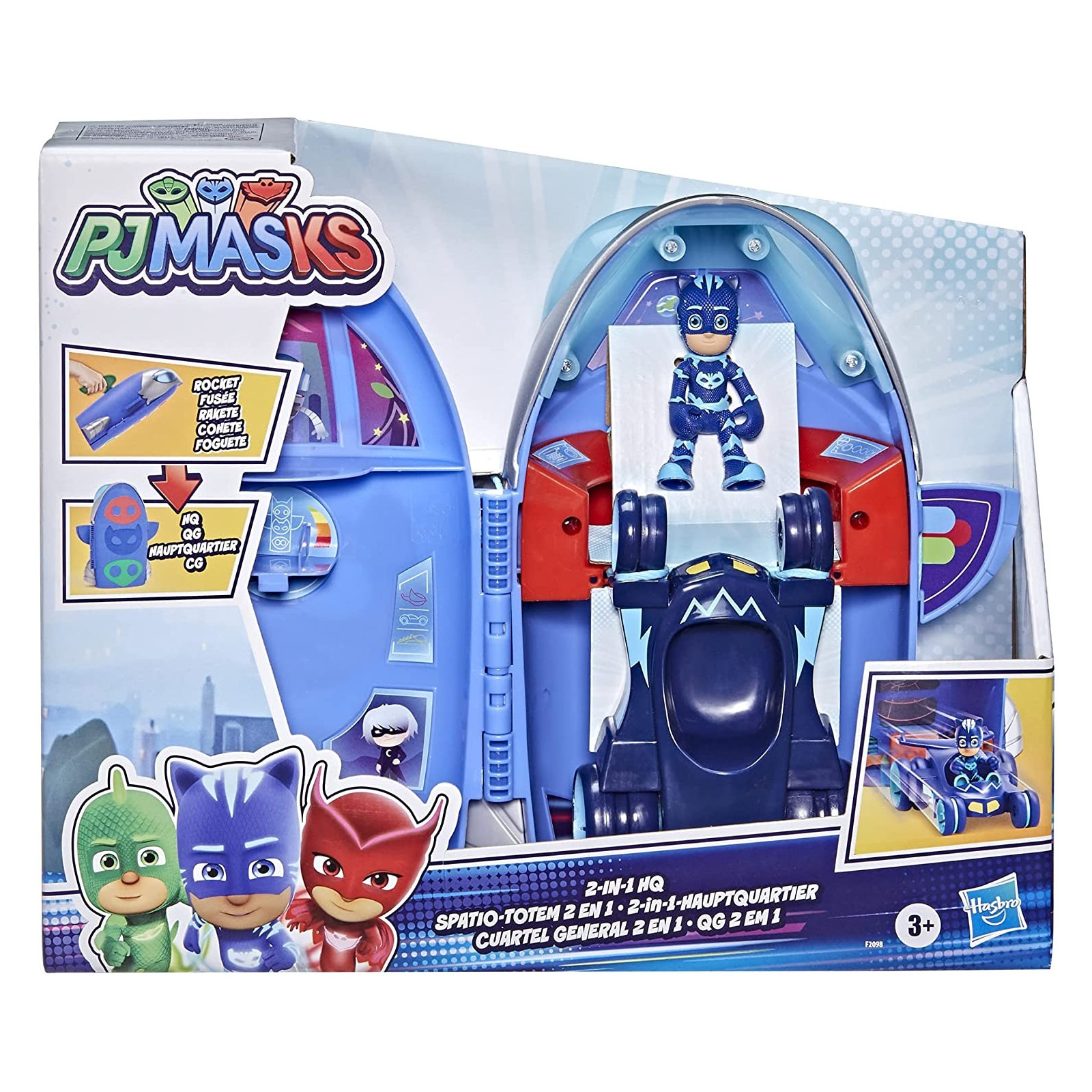 PJ MASKS 2 IN 1 HEADQUARTERS - HASBRO - UNISEX - td-toys.it