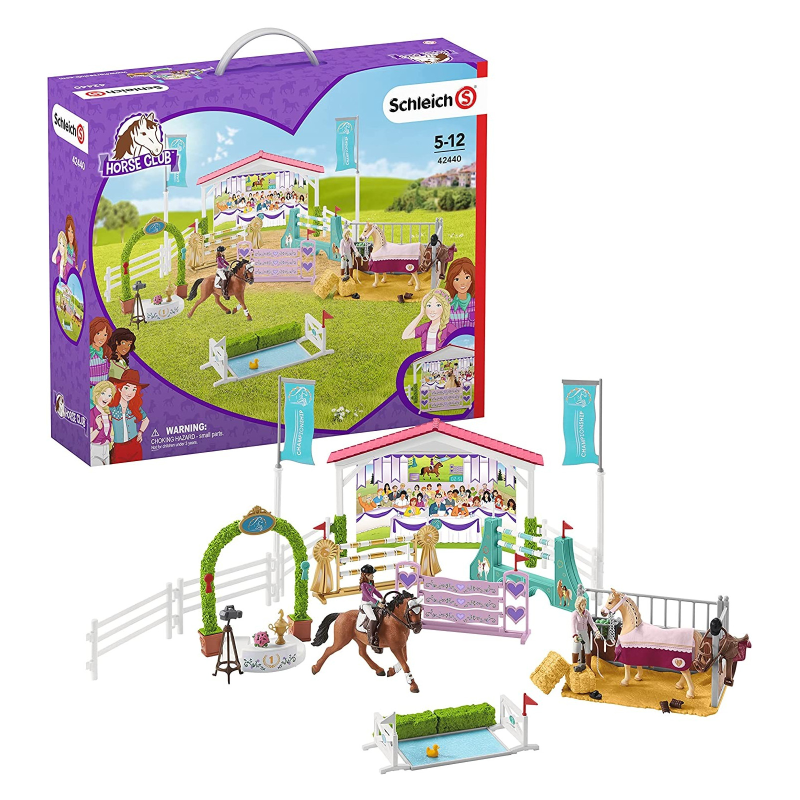 GRANDE CONCORSO DI EQUITAZIONE CON SOFIA E LISA - SCHLEICH - BAMBINA - td-toys.it