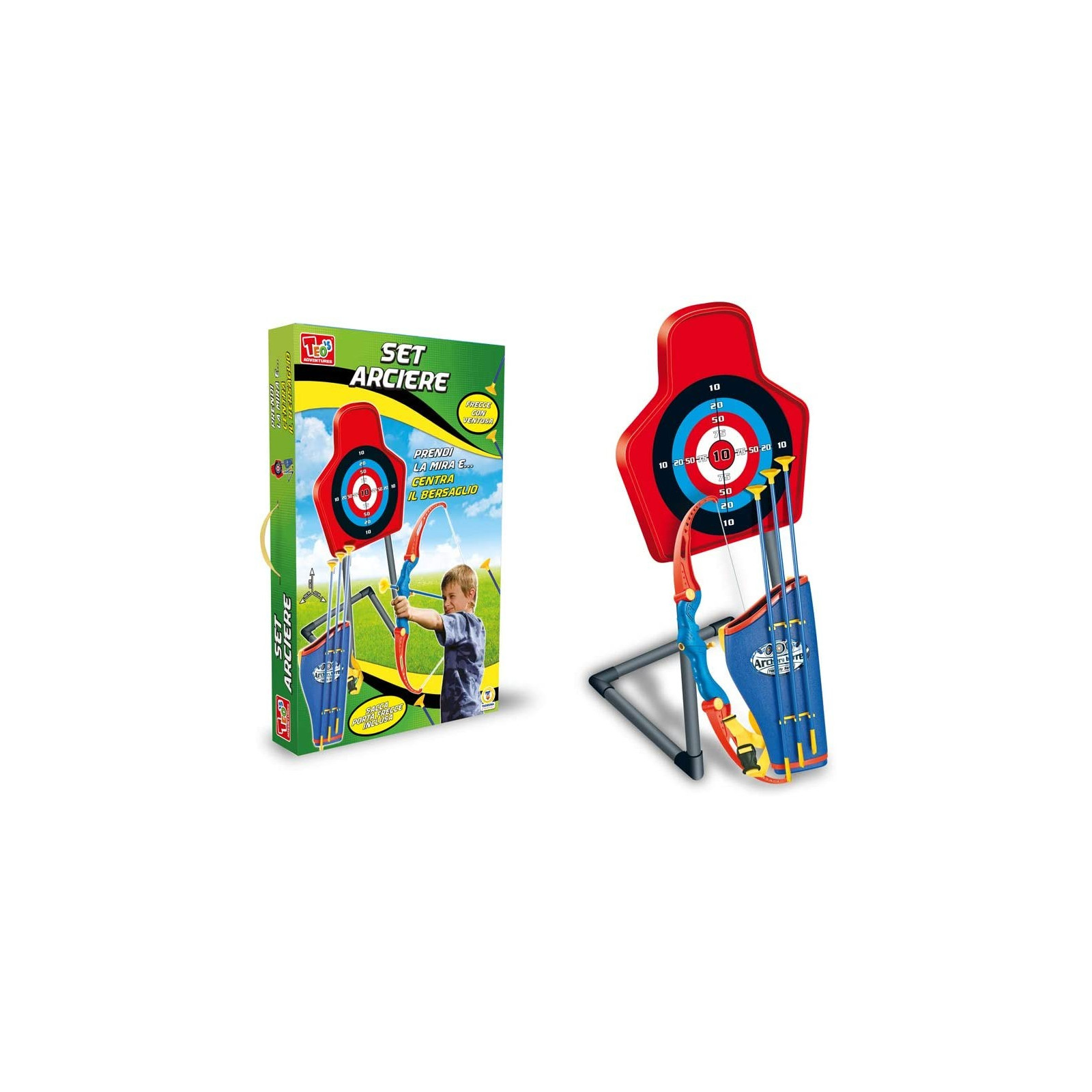 TEO'S - ARCHER SET WITH 3 ARROWS AND TARGET-GIOCATTOLI PER BAMBINO