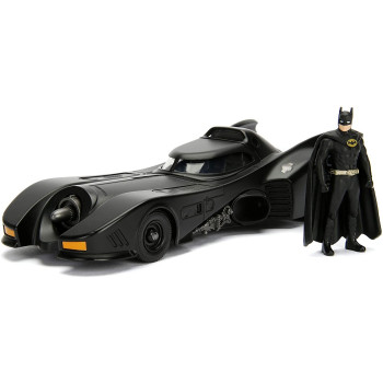 Batman 1989 Batmobile 1:24 +personaggio Metallo-GIOCATTOLI PER BAMBINO- TD Toys