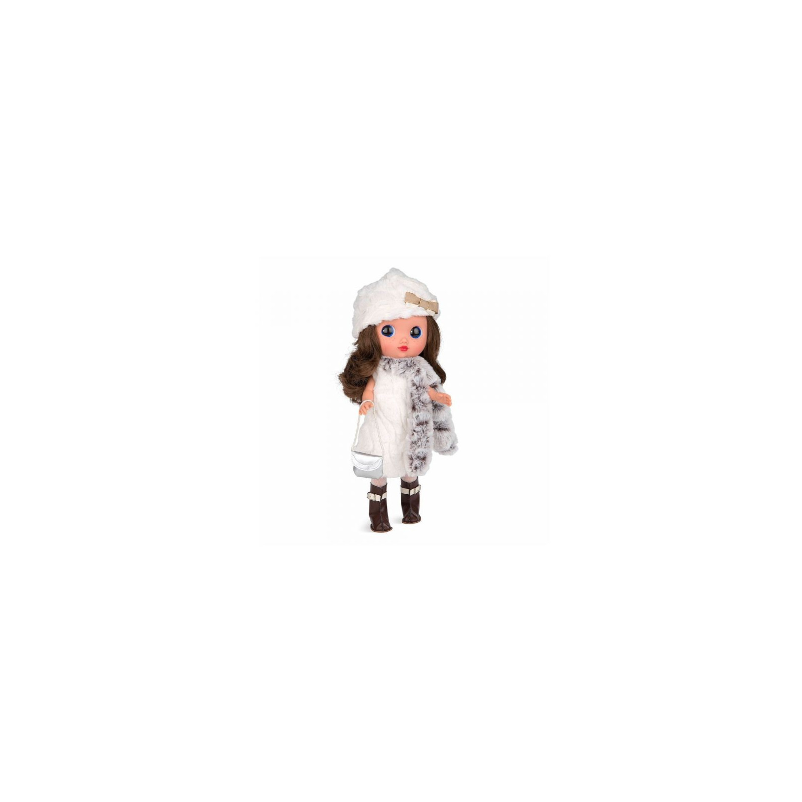 ARIAS - DUNYA cm.38 WHITE Dress with Fur Scarf 60297 - GIOCHERIA SPA - CHILD - td-toys.it