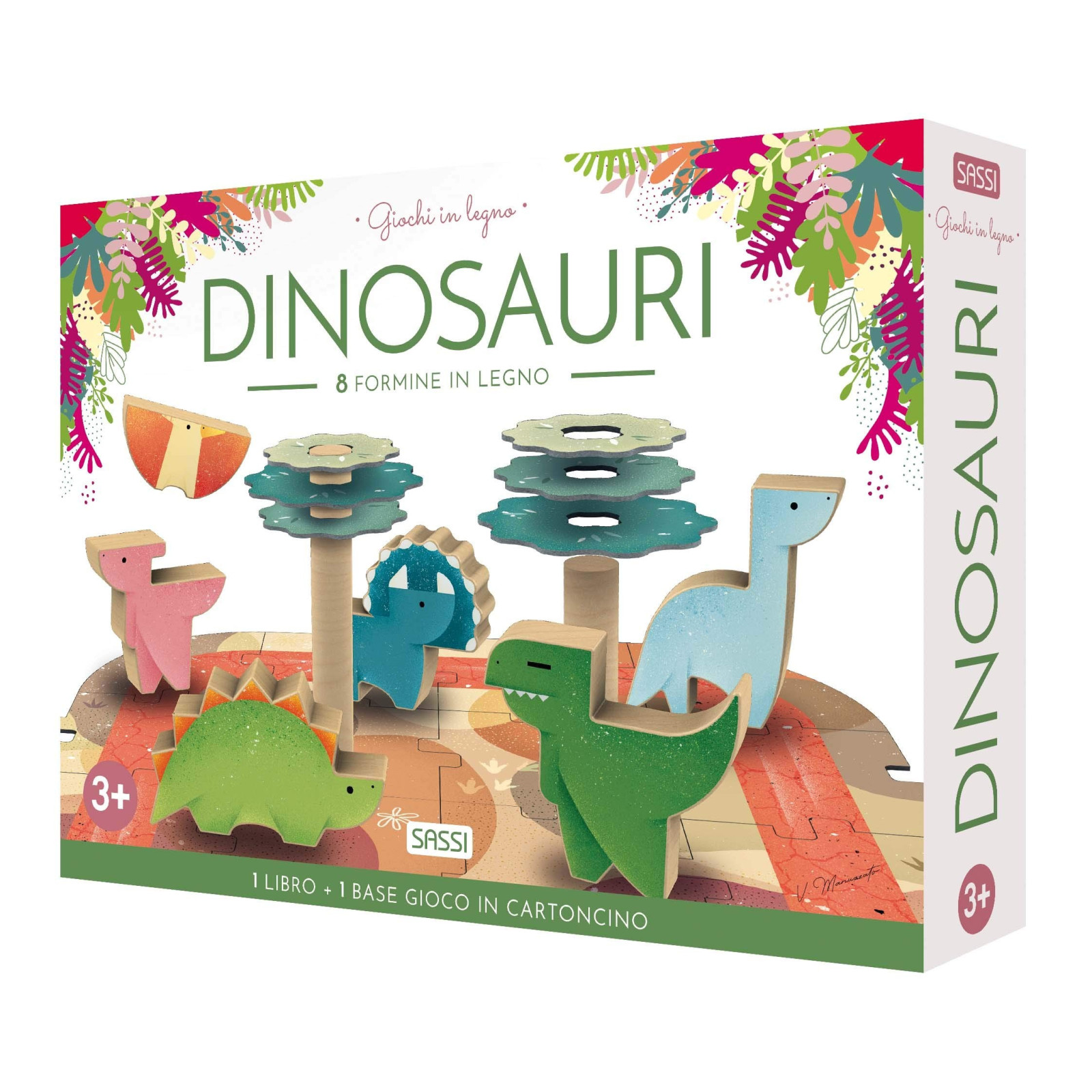 WOODEN TOYS - DINOSAURI - SASSI EDITORE - SASSI EDITORE - td-toys.it