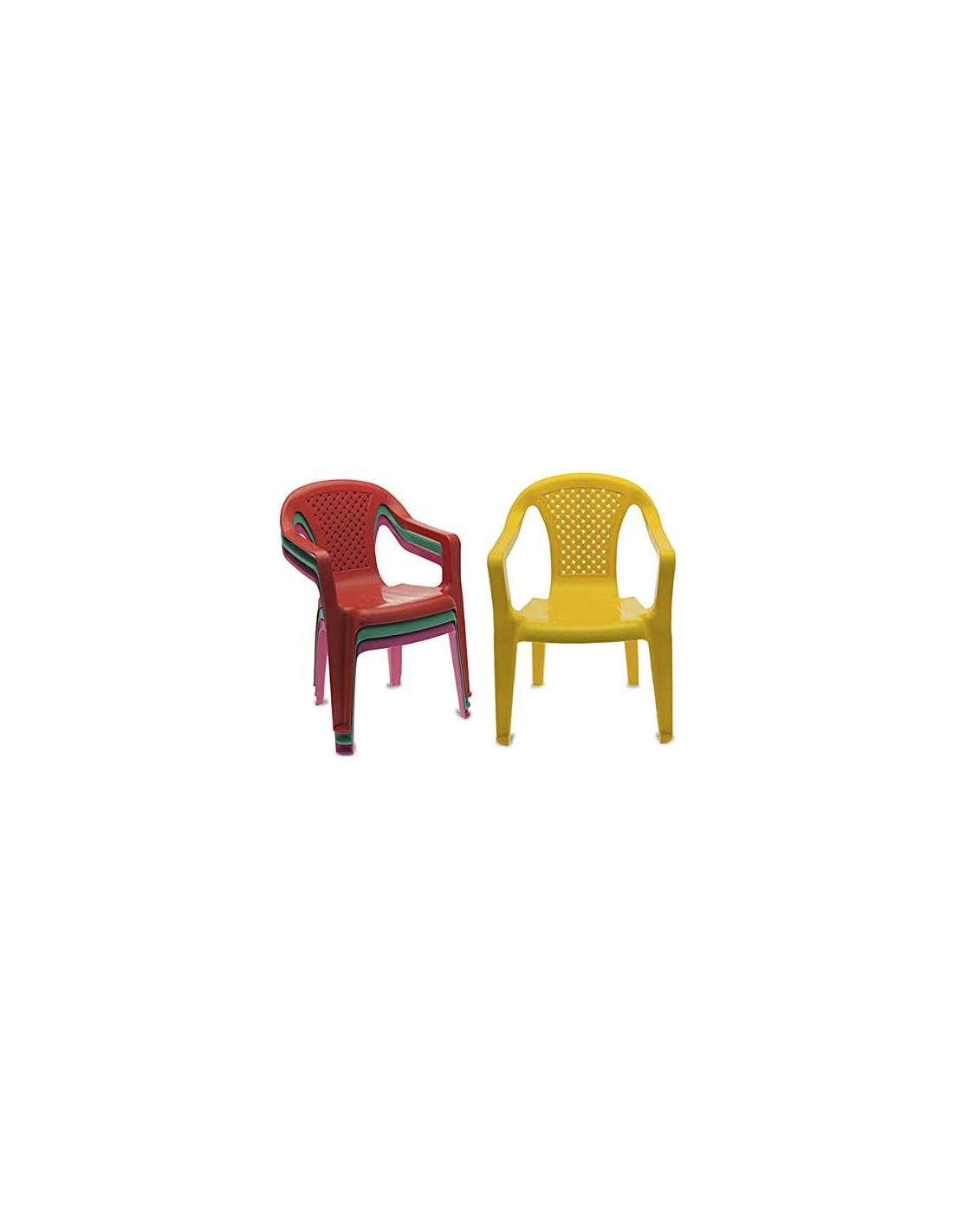 CHAIR WITH ARMREST 4 COLORS ASST.-GARDEN