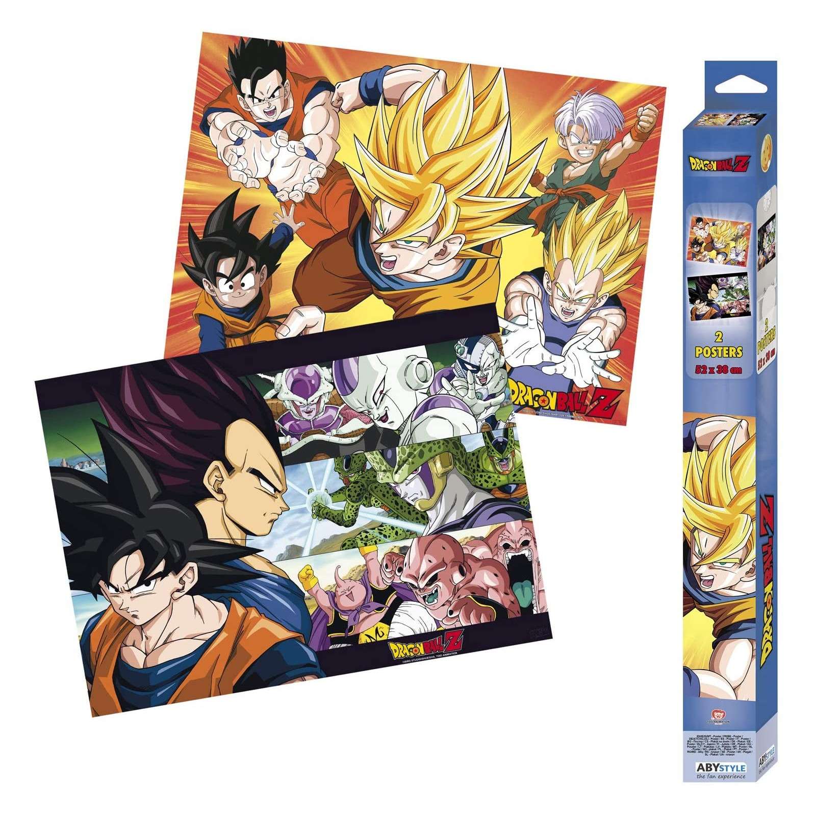 DRAGON BALL - Set 2 Chibi Posters - Saiyans (52x38) - ABYSTYLE - POSTERS - td-toys.it