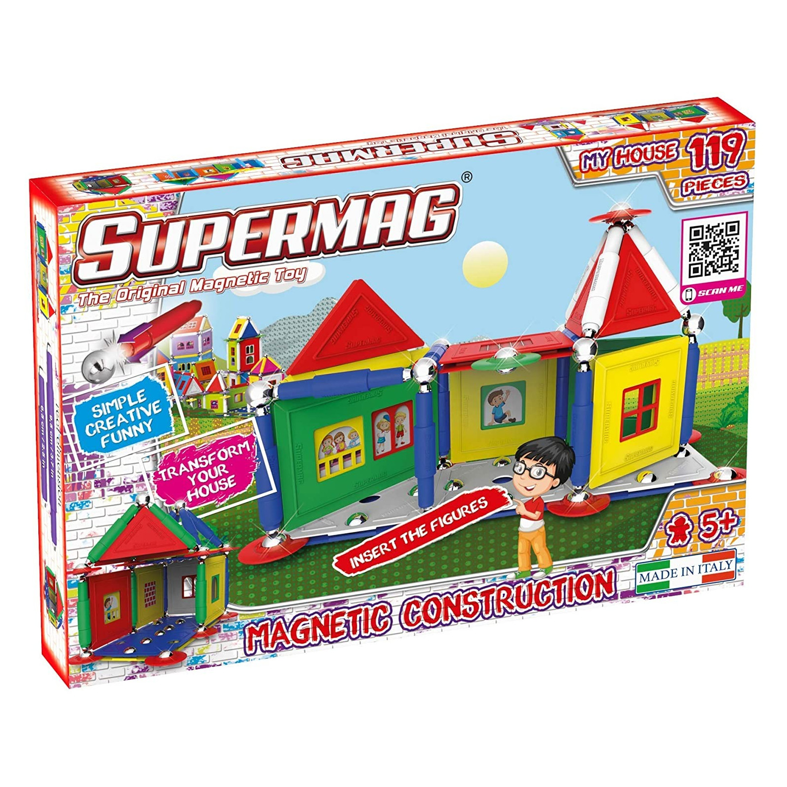 SUPERMAG House 119 pcs - PLASTWOOD - UNISEX - td-toys.it