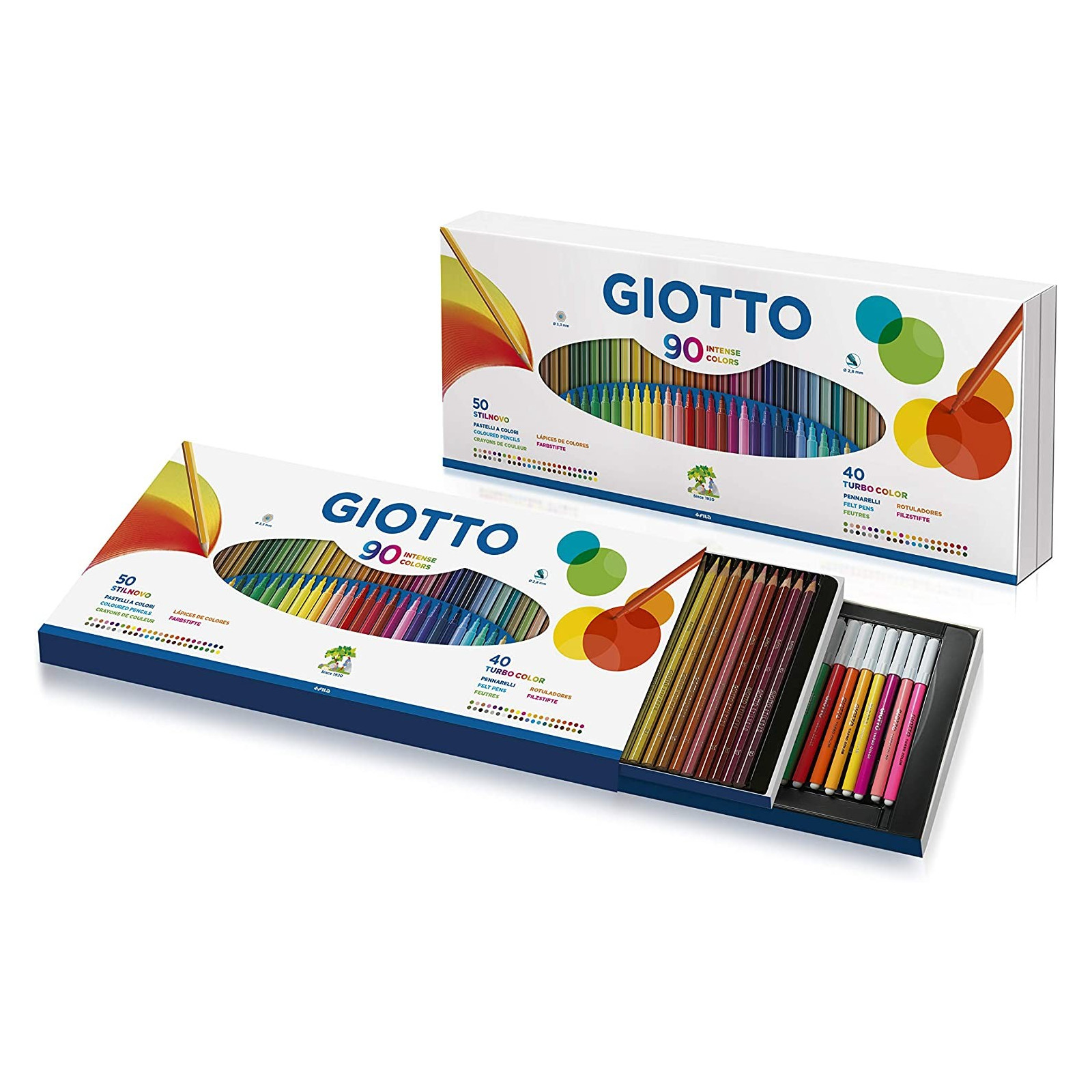 ASTUCCIO GIOTTO 90 COLORI-PENNE-PENNARELLI-MATITE-GOMME