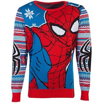 MARVEL SPIDER-MAN UNISEX SWEATER JUMPER L (Clothing) - DIFUZED - SWEATERS - td-toys.it