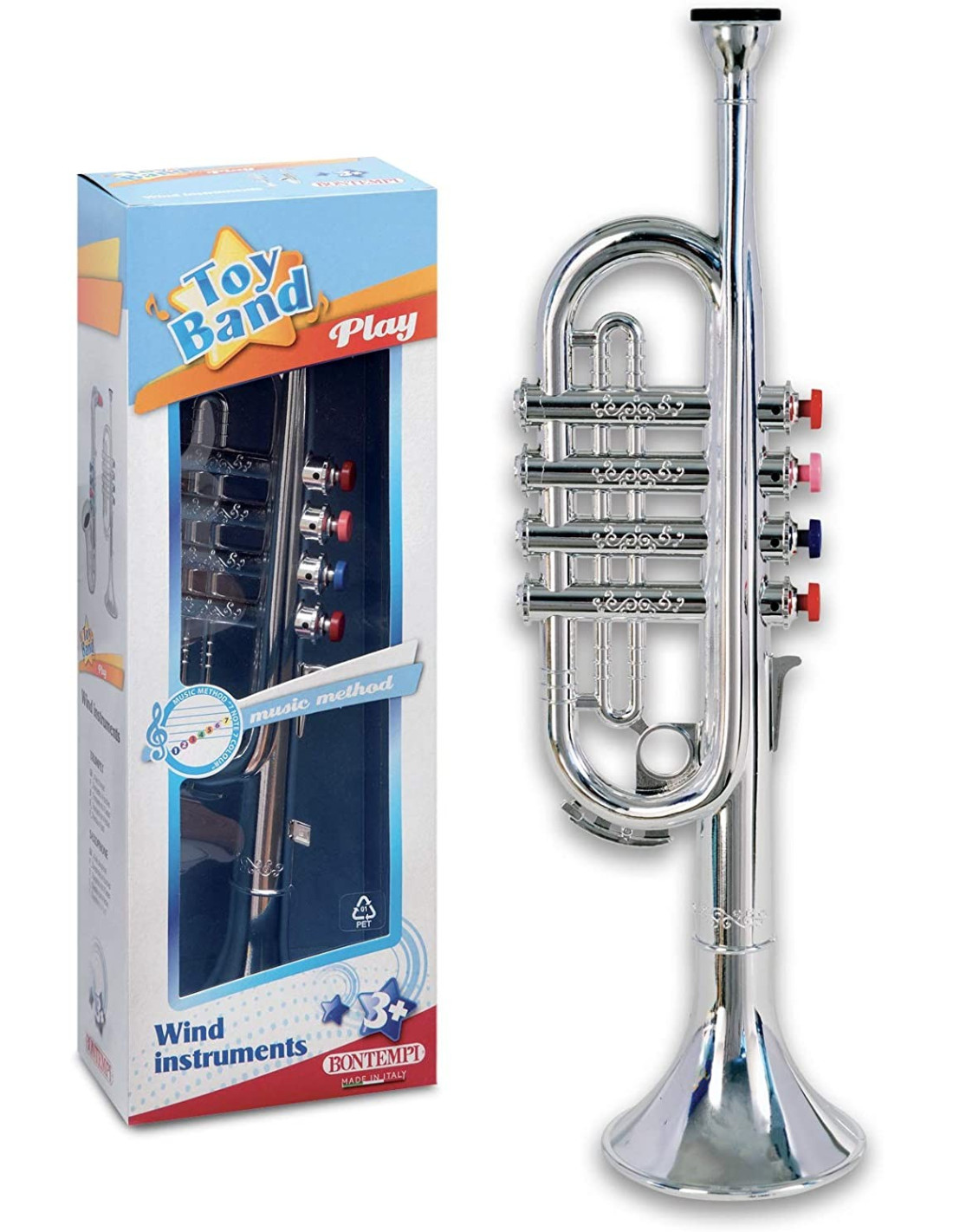 MUSIC MANIA - GOLD Chromed Trumpet - GIOCHERIA SPA - MUSICAL - td-toys.it