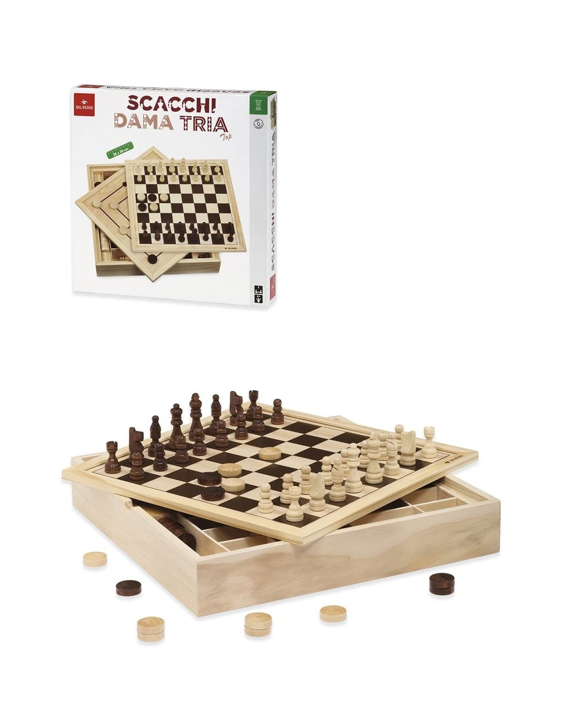 SCACCHI DAMA TRIA TOP 36 CM-GIOCHI DI SOCIETA'