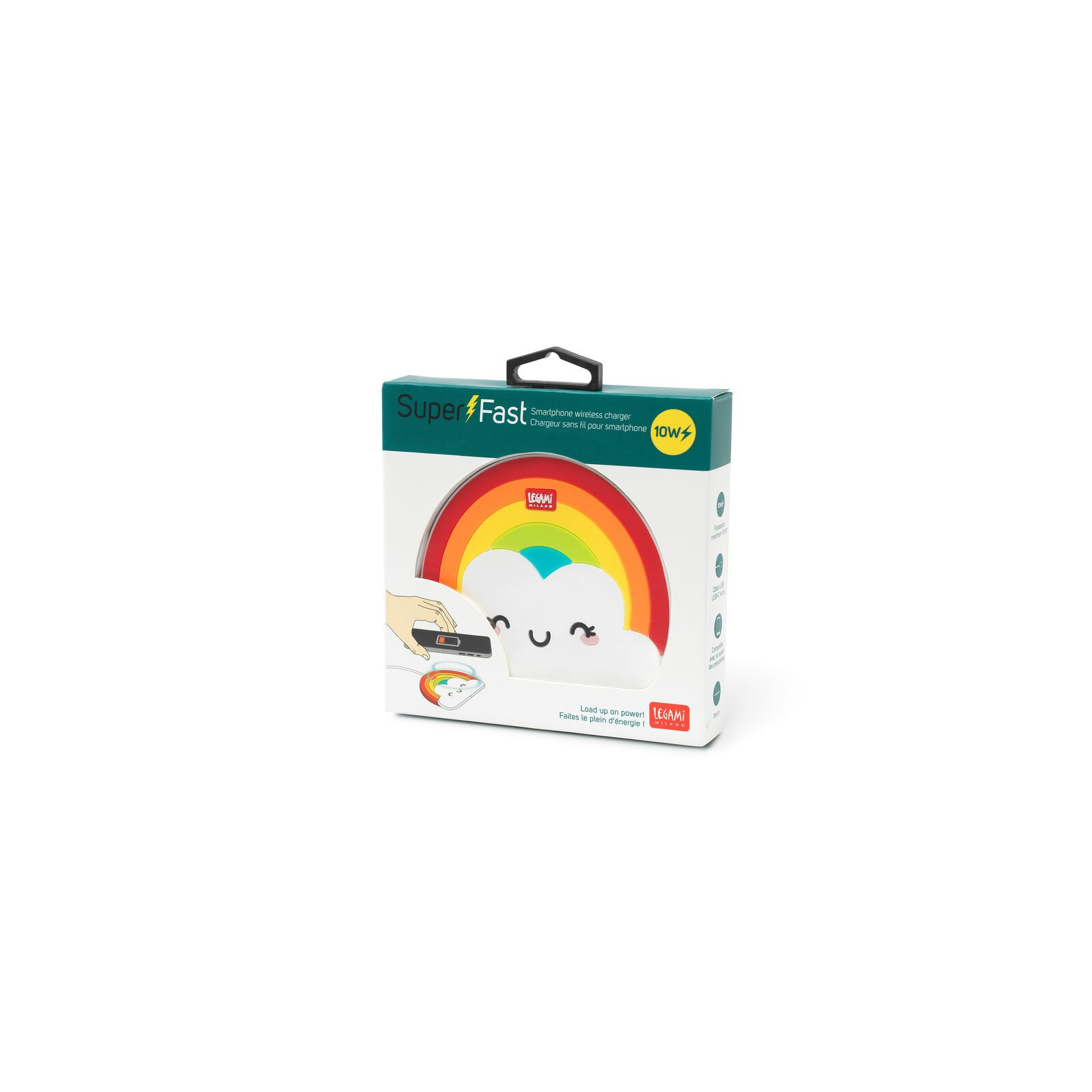 SUPER FAST - WIRELESS CHARGER-RAINBOW - LEGAMI MILANO - LEGAMI MILANO - td-toys.it