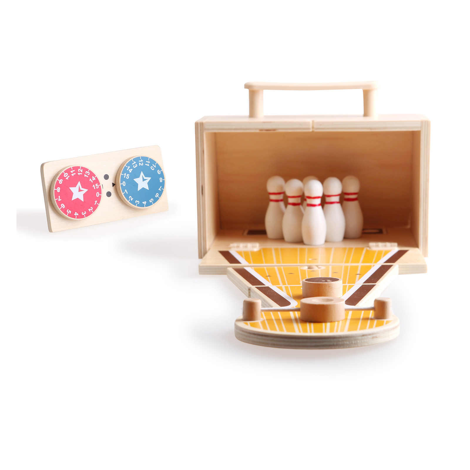 Game Suitcase BOWLING - 3+ Wooden Toy - TROUSSELIER - WOOD - td-toys.it