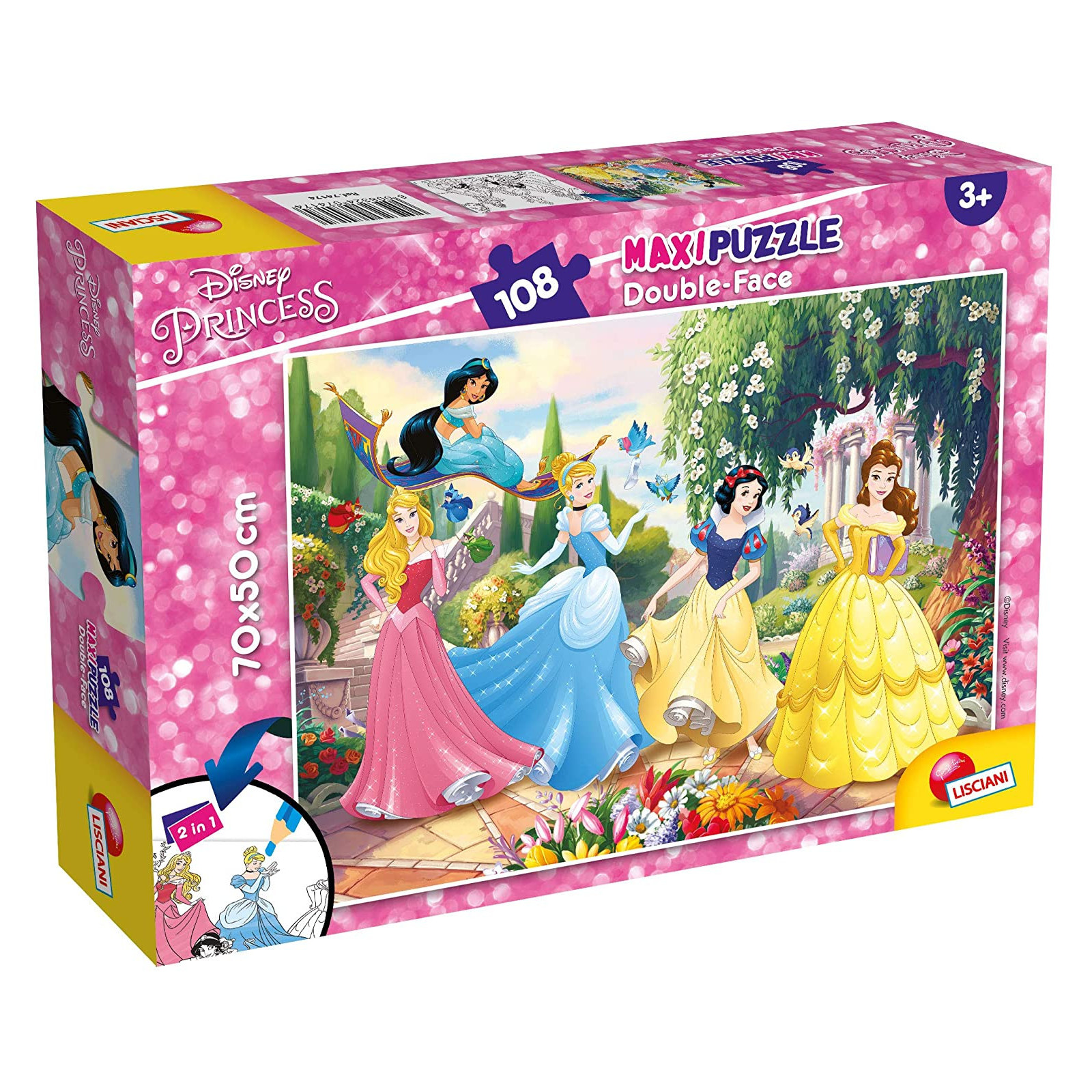 DISNEY PUZZLE DF MAXI FLOOR 108 PRINCESS - PRINCESS FOREVER - LISCIANI GIOCHI - PUZZLE - td-toys.it