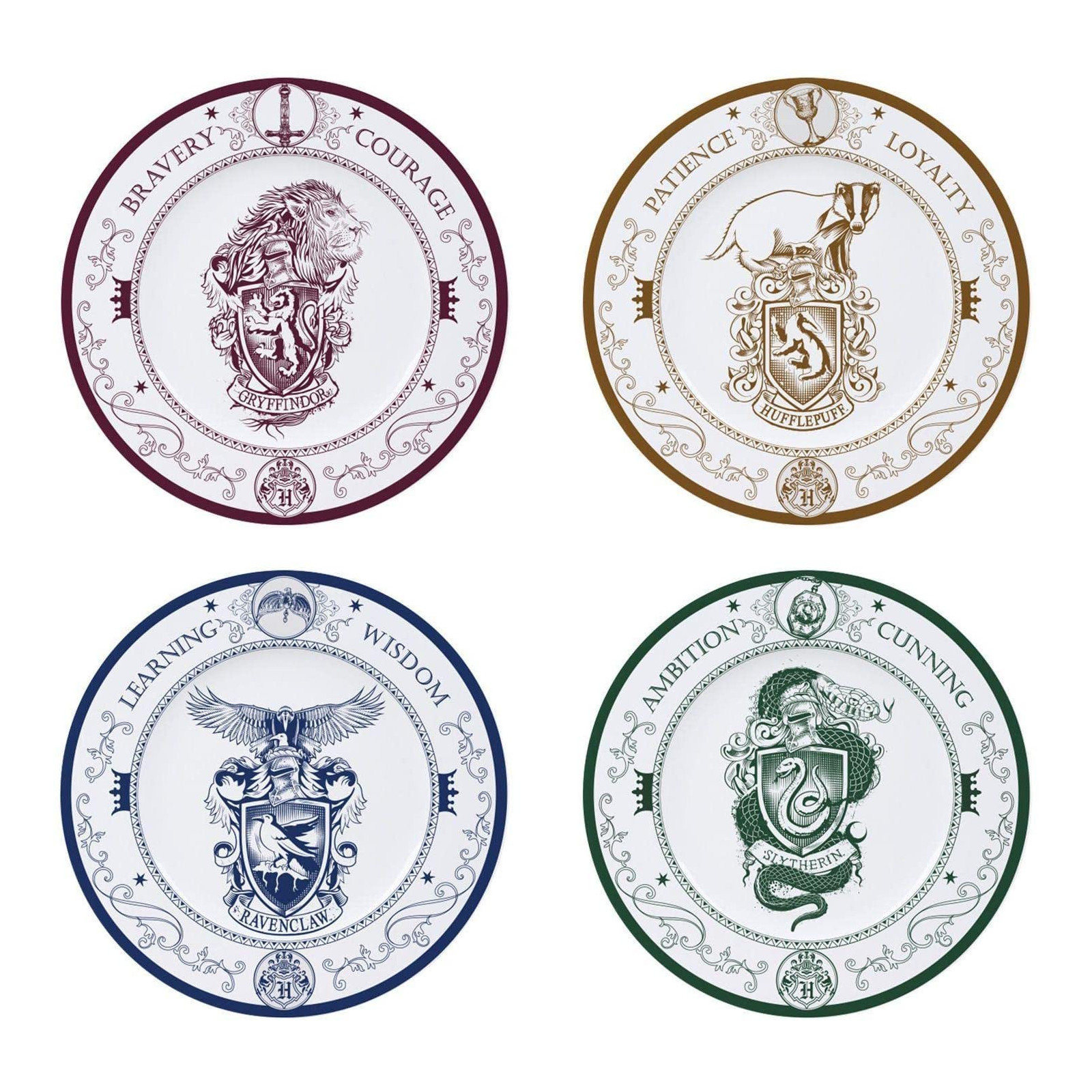 HARRY POTTER - Set of 4 Plates - Hogwarts Houses - ABYSTYLE - HARRY POTTER - td-toys.it