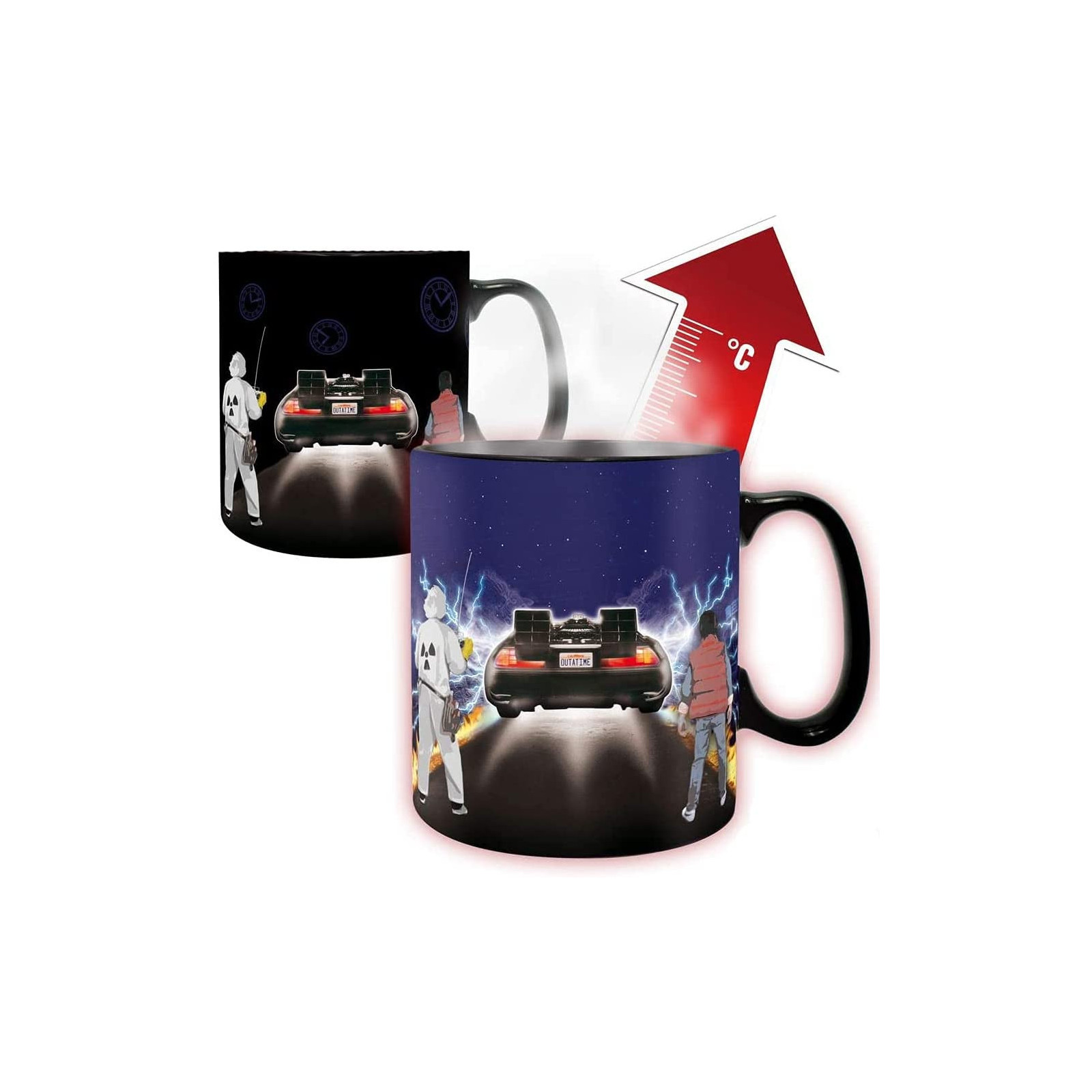 BACK TO THE FUTURE - Mug Heat Change - 460 ml "Time Machine" - ABYSTYLE - CUPS - td-toys.it