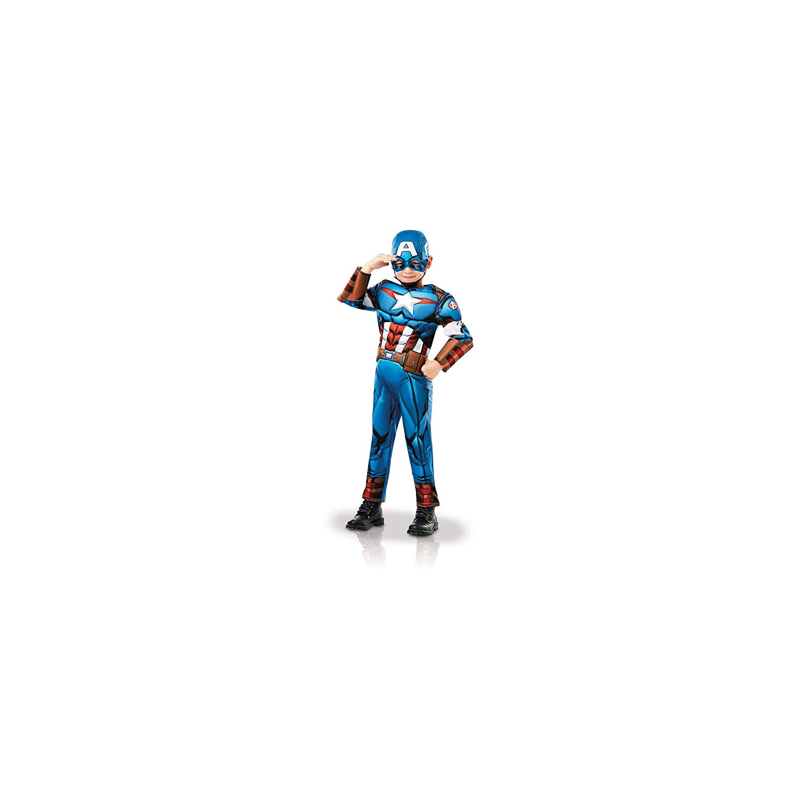 Cost. Captain America with Muscoli M - Puzzle Party - COSTUMES - td-toys.it