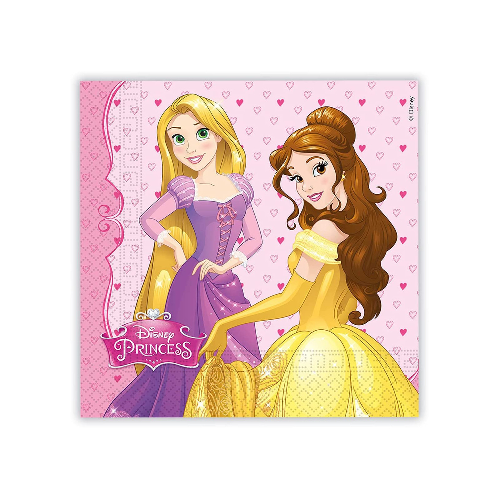 20 Napkins 33x33cm Princess-TABLECLOTHES