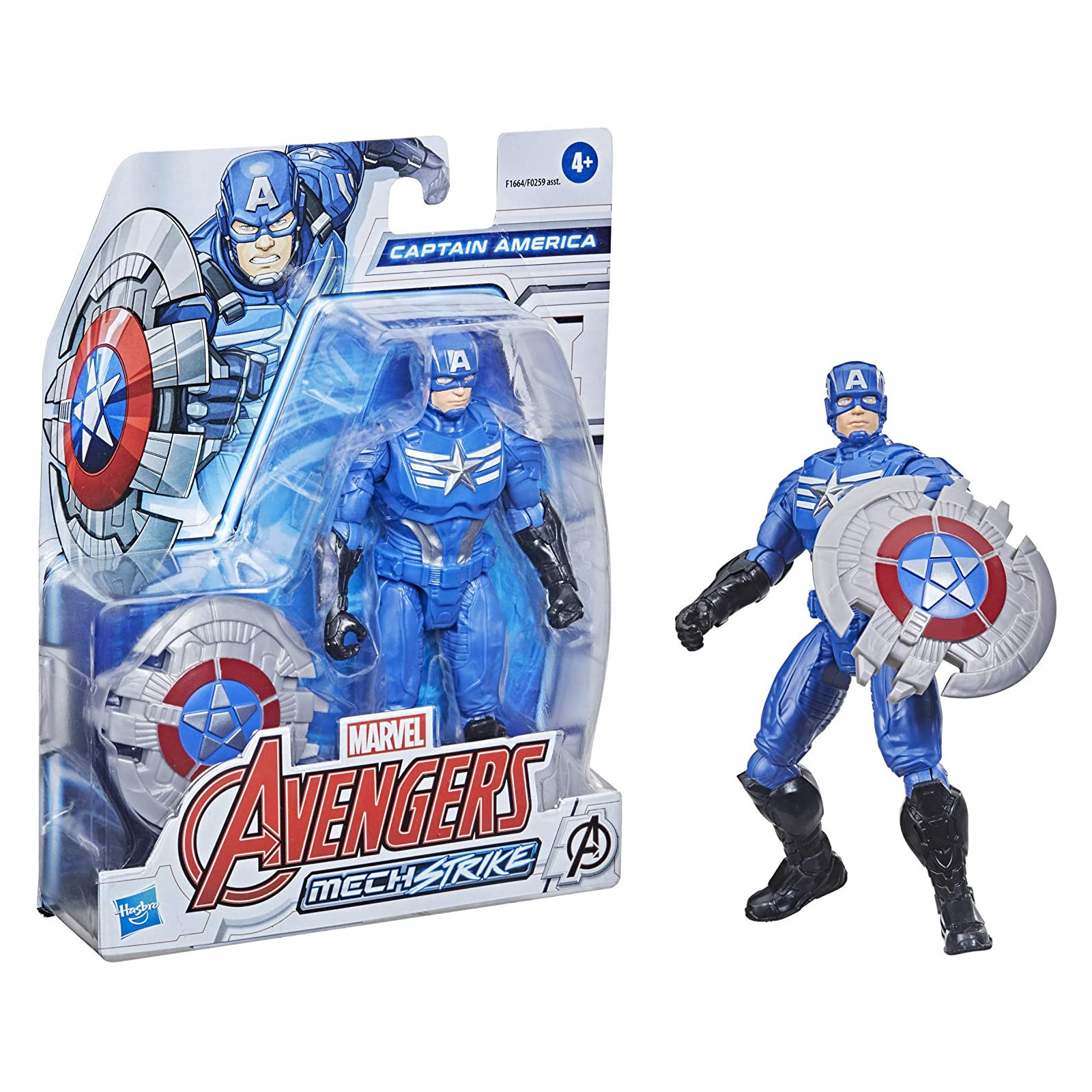 AVN MECH STRIKE 6 IN FIGURE CAPITAN AMERICA - HASBRO - ACTION FIGURES - td-toys.it