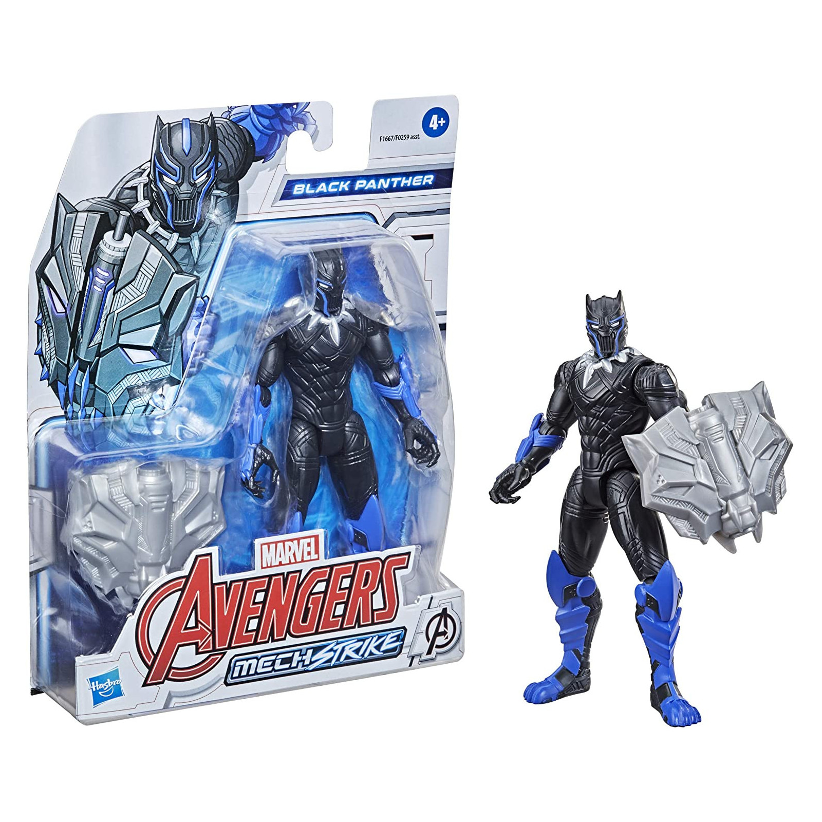 AVN MECH STRIKE 6 IN FIGURE BLACK PANTHER - HASBRO - ACTION FIGURE - td-toys.it