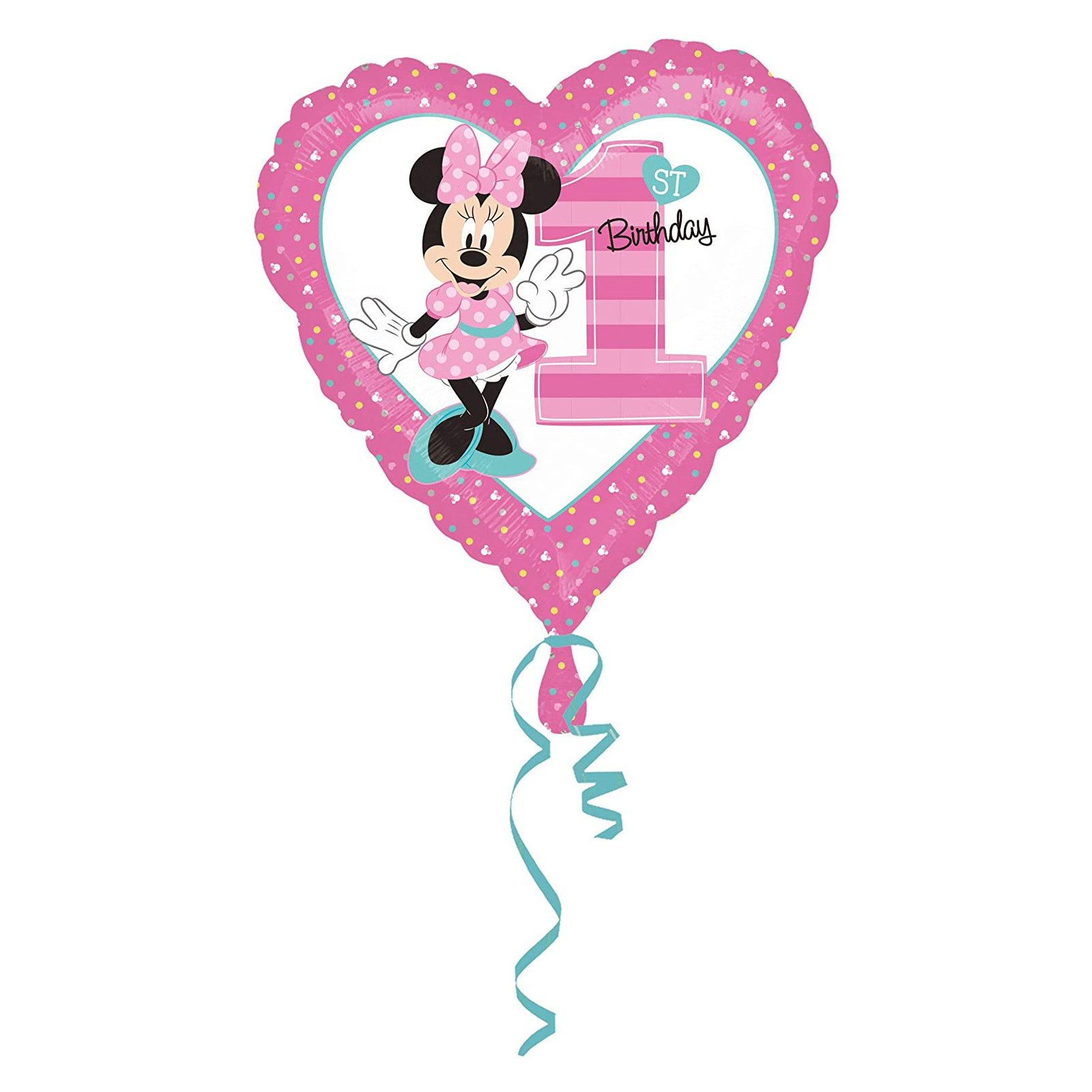 Standard foil ball 43cm Minnie 1stBD PZ - Puzzle Party - BALLOONS - td-toys.it