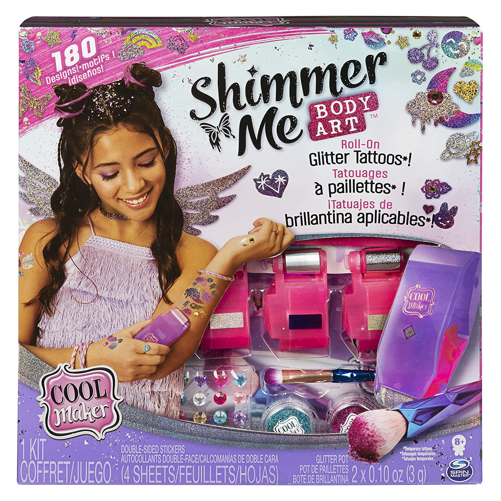 COOL MAKER Shimmer Me - Roll Crea Tatoo - SPINMASTER - BAMBINA - td-toys.it