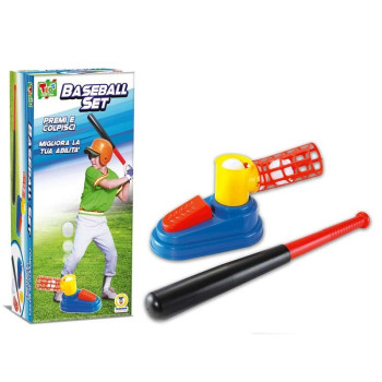 TEO'S - SET BASEBALL C/LANCIATORE MAZZA E PALLINE-GIOCHI DA GIARDINO