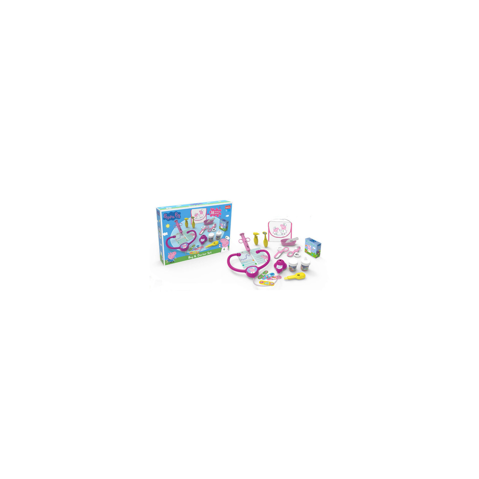 PEPPA PIG SET DOTTORE C/ACC IN WBOX L48xH-PELUCHE