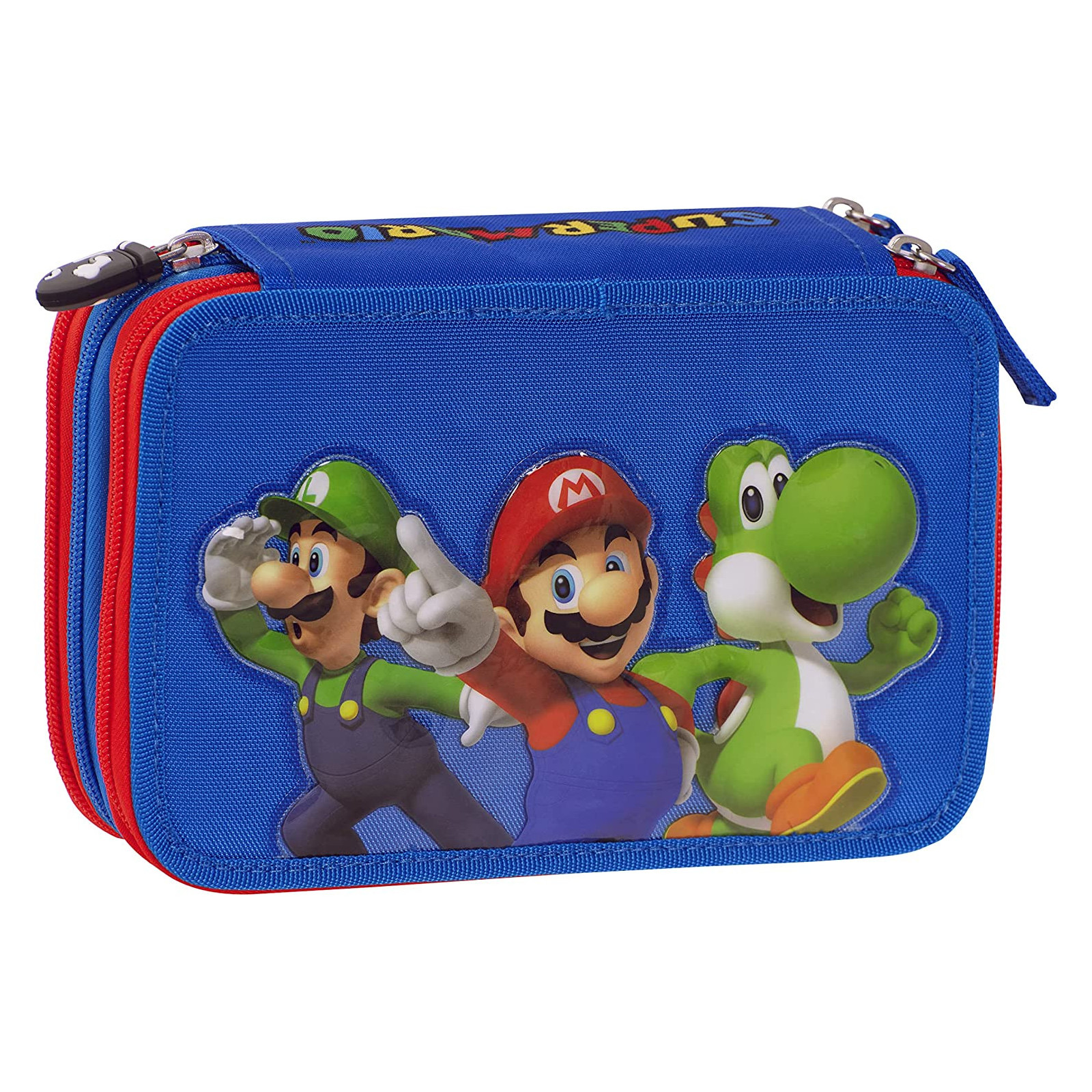 ASTUCCIO CORREDO 3 ZIP SUPERMARIO C/PENNA FRIXION - FRANCO COSIMO PANINI - ASTUCCI - td-toys.it