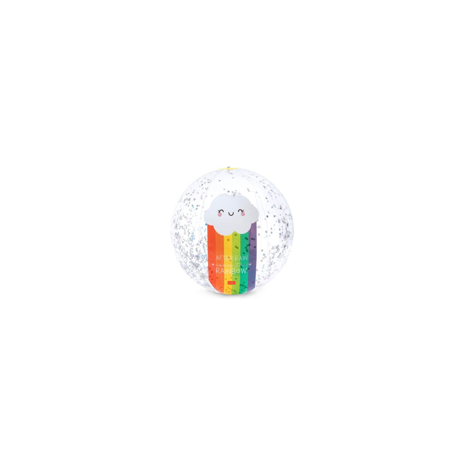 INFLATABLE BEACH BALL - GLITTER BEACH BALL - RAINBOW - LEGAMI MILANO - LEGAMI MILANO - td-toys.it