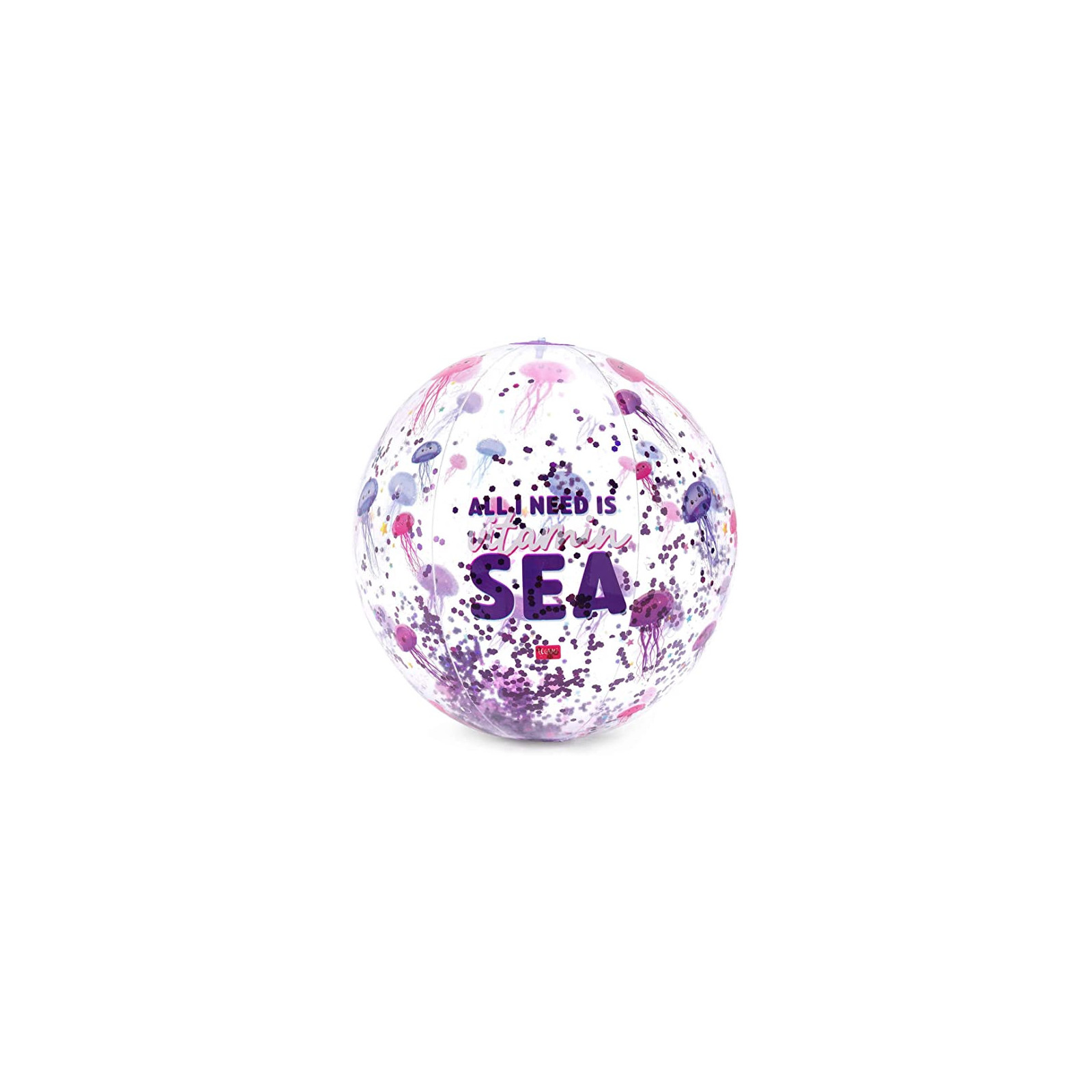 PALLA DA SPIAGGIA GONFIABILE - GLITTER BEACH BALL - JELLYFISH - LEGAMI MILANO - LEGAMI MILANO - td-toys.it