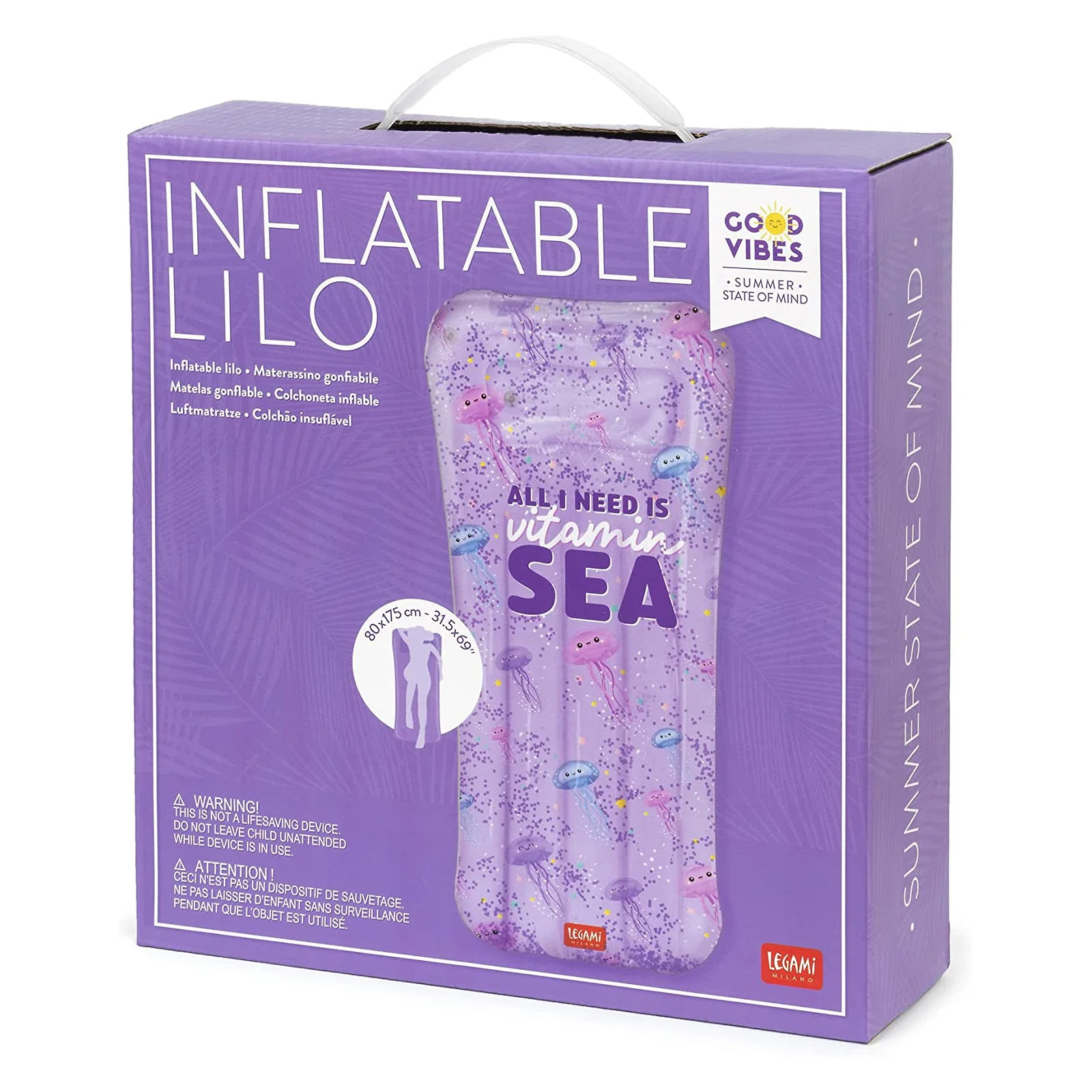 TD Toys|MATERASSINO GONFIABILE - INFLATABLE LILO - JELLYFISH8054117627706
