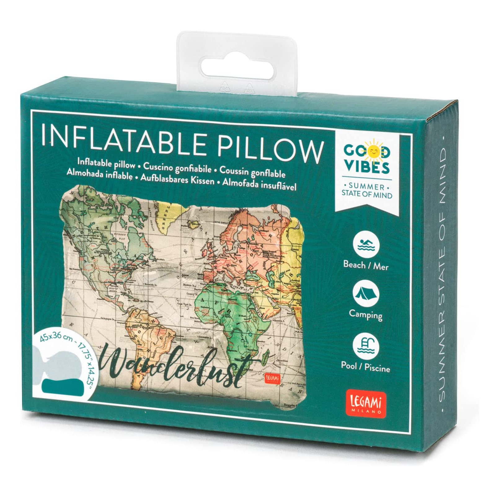 CUSCINO GONFIABILE - INFLATABLE PILLOW - TRAVEL - LEGAMI MILANO - LEGAMI MILANO - td-toys.it