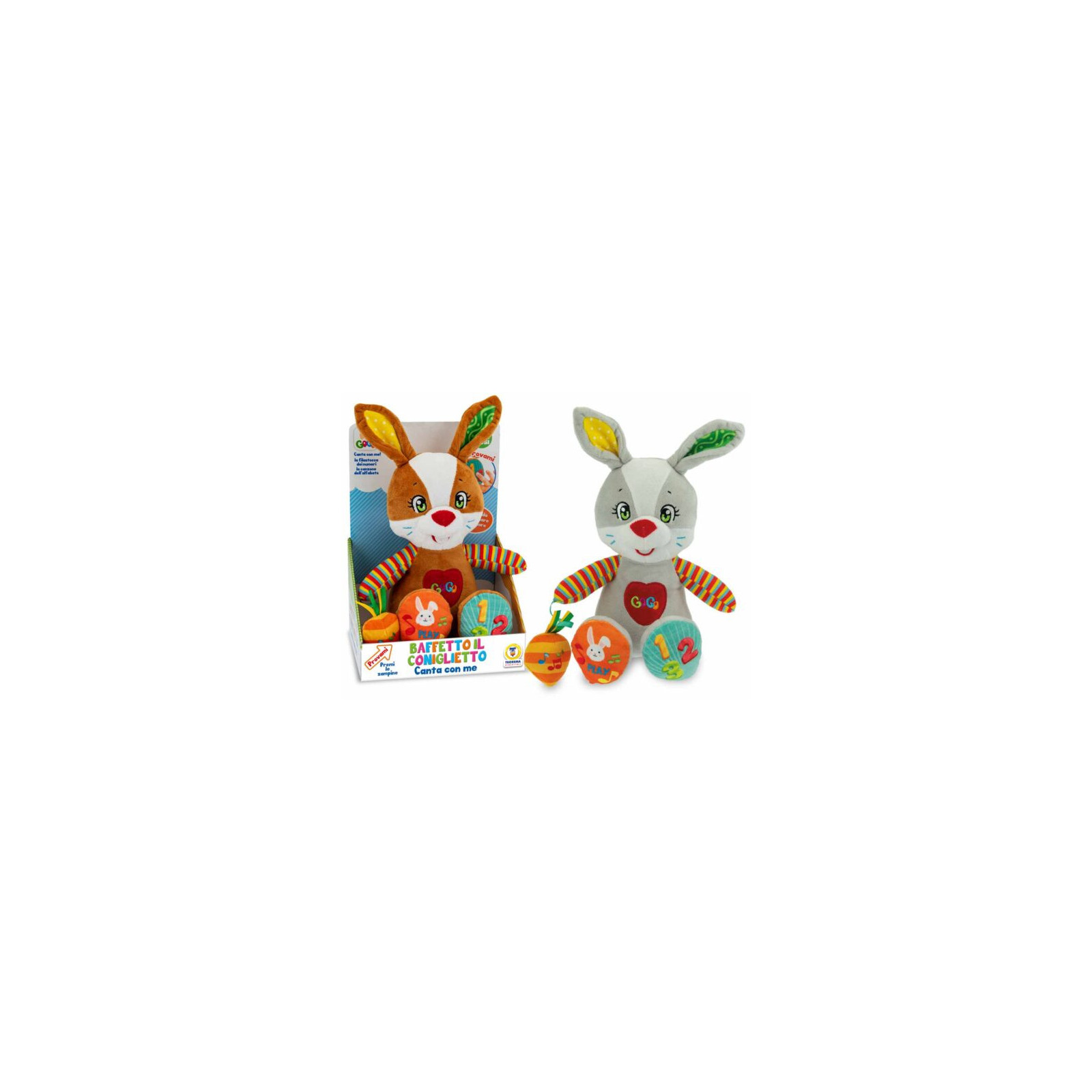 GOGO - BAFFETTO IL CONIGLIETTO CANTA WITH ME 22CM - TEOREMA - EARLY CHILDHOOD - td-toys.it