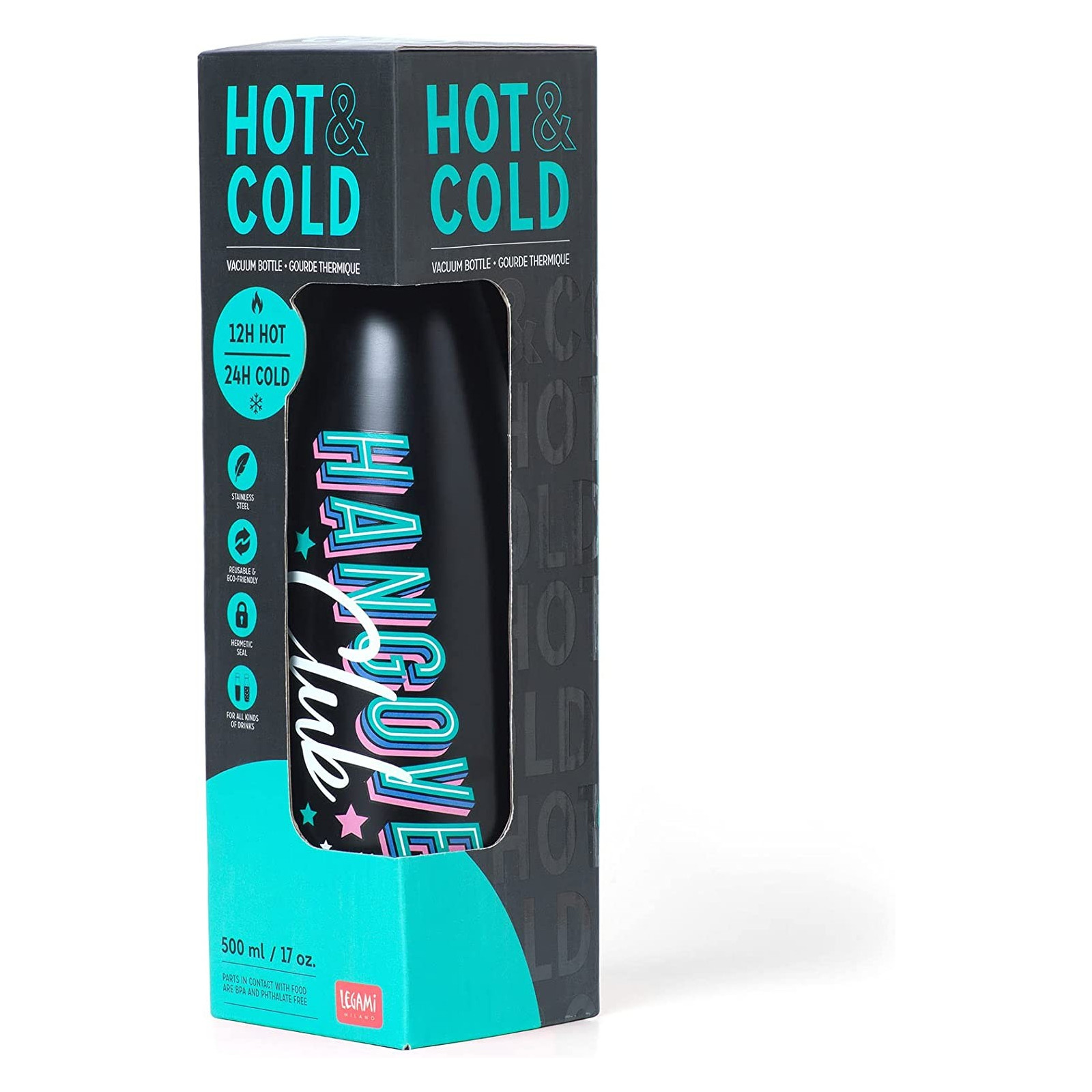 BOTTIGLIA TERMICA - HOT & COLD 500 ML - HANGOVER - LEGAMI MILANO - LEGAMI MILANO - td-toys.it