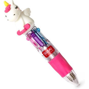 Legami Click & Clack Two Colour Ballpoint Pen Various Styles Space, Miss  Flamingo, Dream Big, Hug Me Fun Stationery Multi Colour Pen 