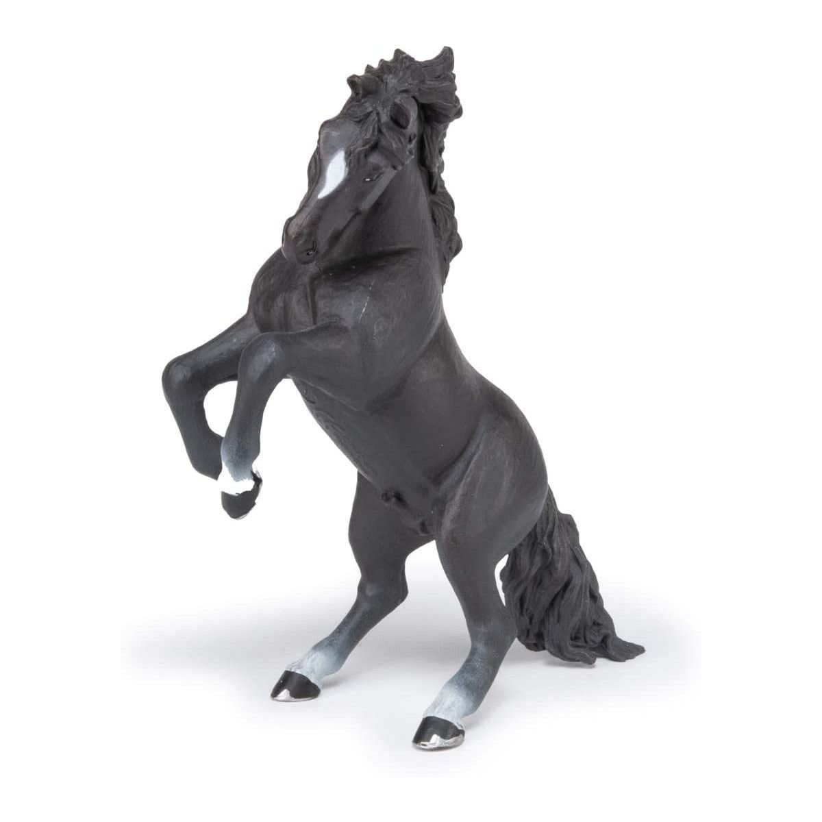 Papo - Black reared up horse - PAPO - UNISEX - td-toys.it