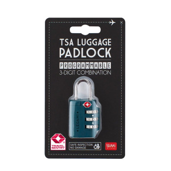 VALIGIA - LUGGAGEPADLOCK - PETROL BLUE-TRAVEL- TD Toys