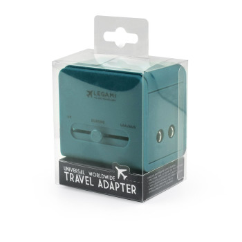 WORLDWIDE TRAVEL ADAPTER - PETROL BLUE-TRAVEL- TD Toys