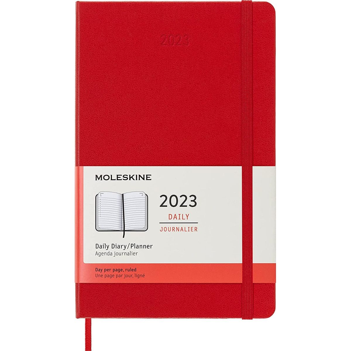 AG.12M GIORN.LG C.RIG.ROSSO MOLESKINE 2023 - FRANCO COSIMO PANINI - DIARIES/DIARIES - td-toys.it