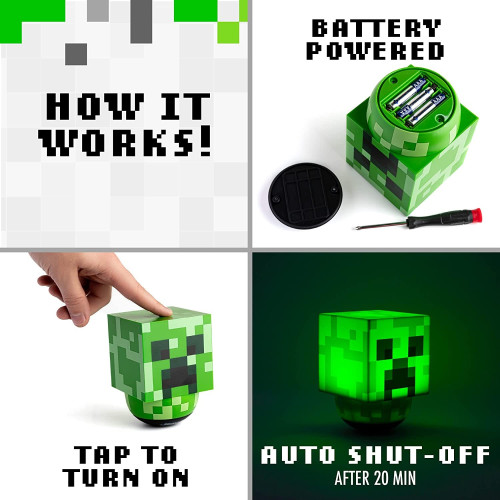 Lampada Creeper Blu Minecraft