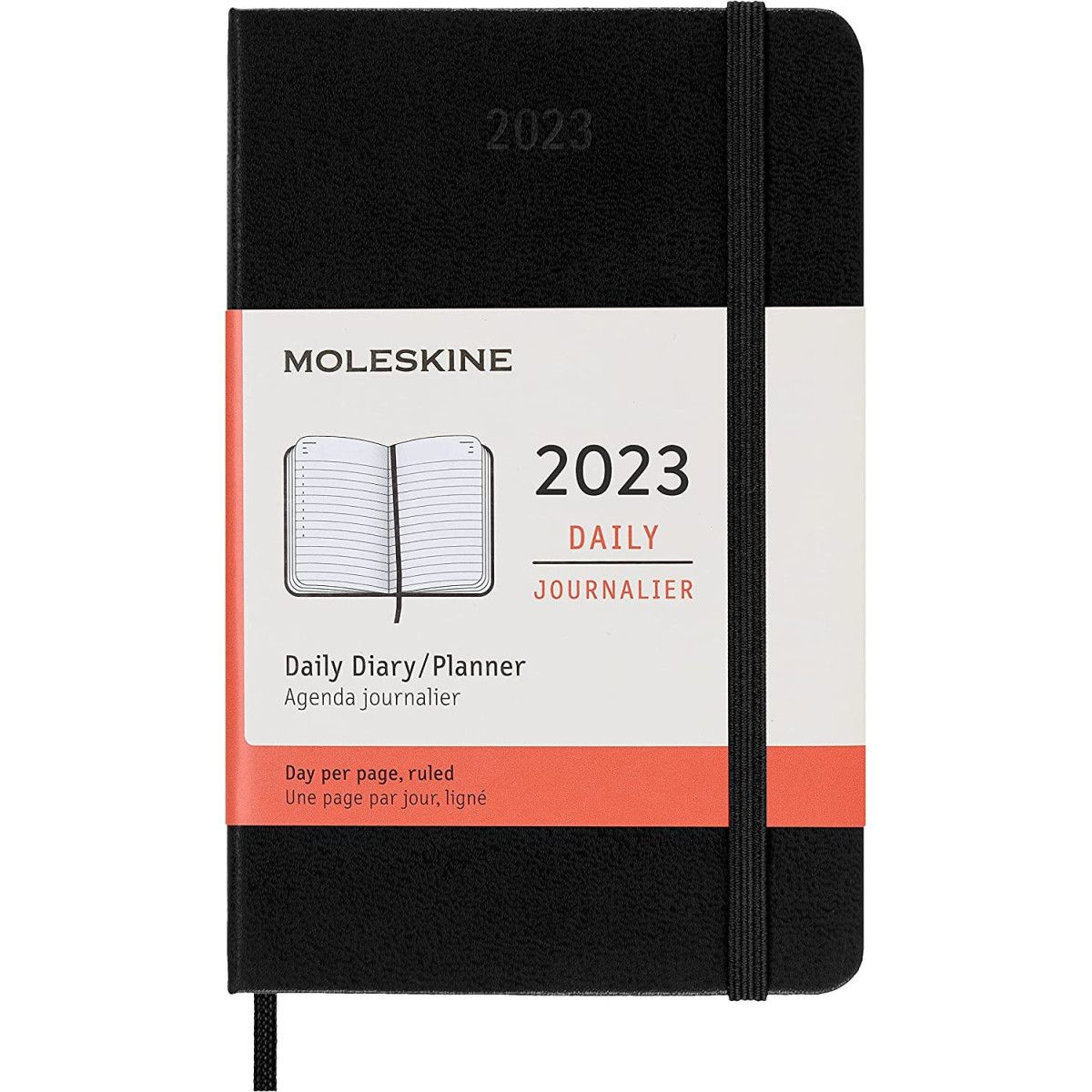 AG.12M GIORN. PK C.RIG. NERO MOLESKINE 2023 - FRANCO COSIMO PANINI - DIARIES/DIARIES - td-toys.it