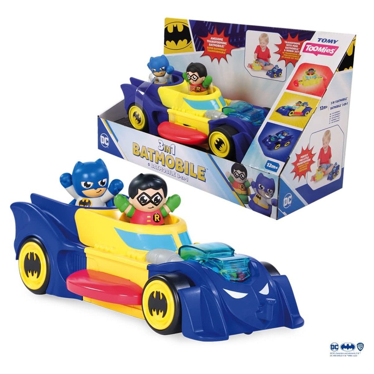 TOOMIES DC BATMOBILE 3 IN 1 CM35X21X15 - TOMY - CHILD - td-toys.it