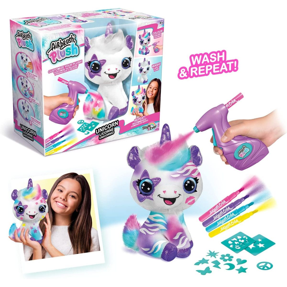 AIRBRUSH PLUSH CM 36X30X12 - - CHILD - td-toys.it