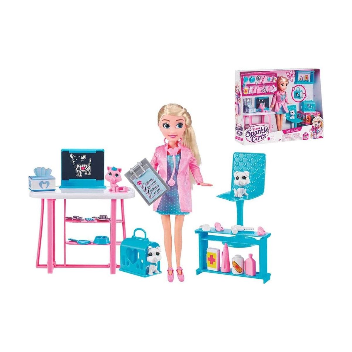 Sparkle Girlz Doll con Clinica Cuccioli - ZURU - BAMBINA - td-toys.it