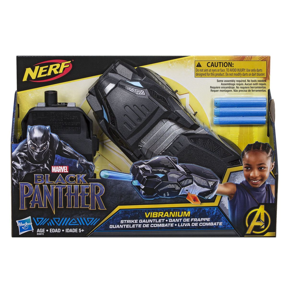 Black Panther NERF VIB STRIKE GAUNTLET - HASBRO - BAMBINO - td-toys.it