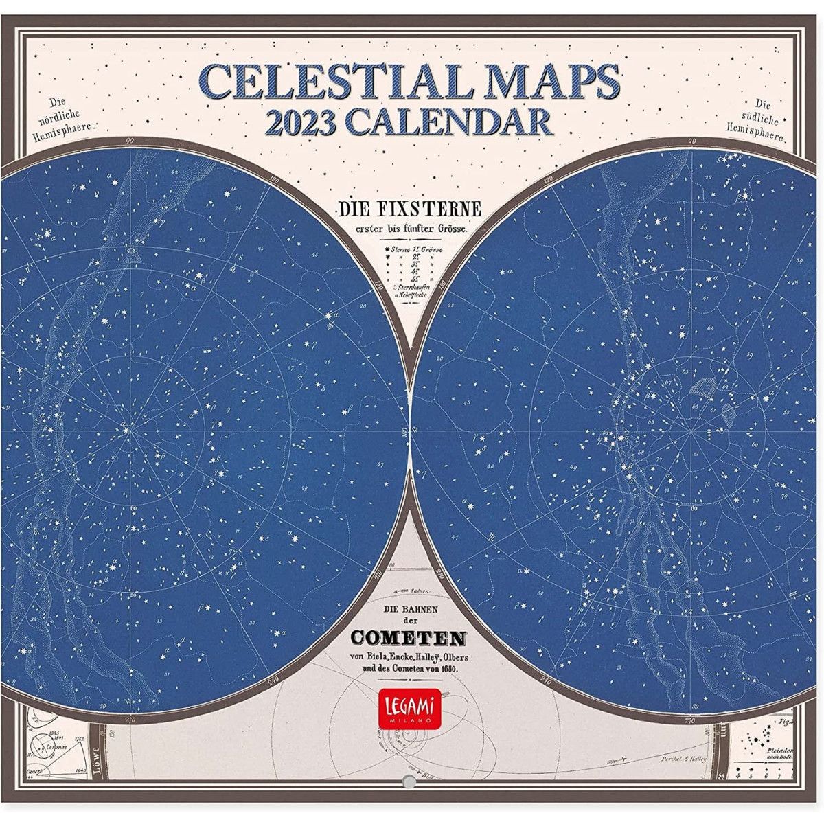 CALENDARIA DA PARETE - 2023 WALLCALENDAR - CELESTIAL MAPS - 30X29- MAPS - LEGAMI MILANO - LEGAMI MILANO - td-toys.it