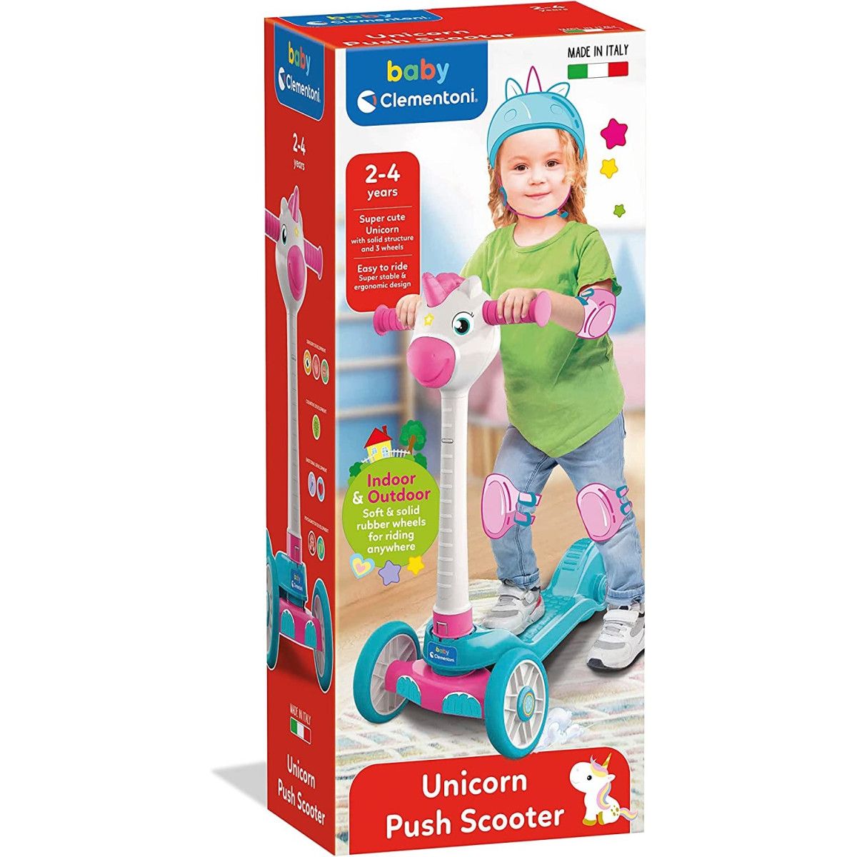 BABY UNICORN PUSH SCOOTER (INT) - Clementoni - CHILD - td-toys.it