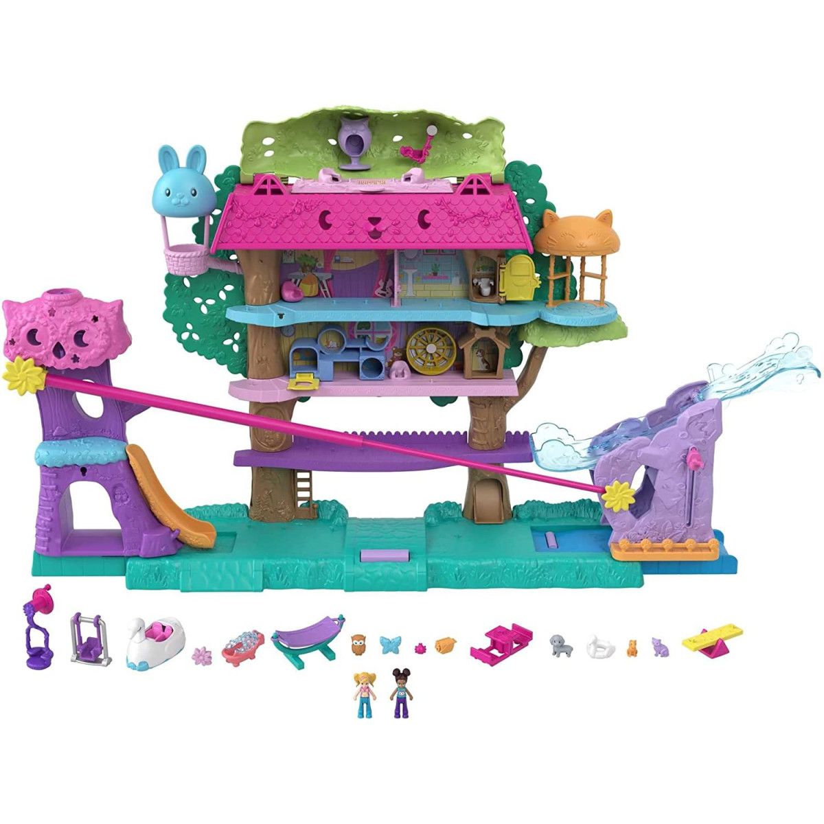 POLLY POCKET LA CASA SULL'ALBERO HHJ06 - MATTEL - BAMBINA - td-toys.it