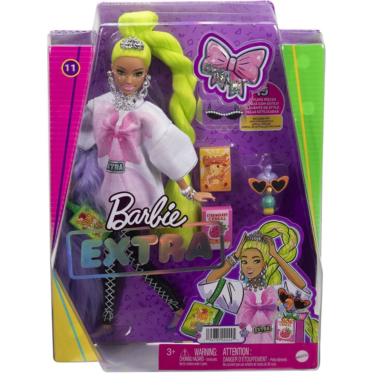 BARBIE EXTRA DOLL GRN27 - MATTEL - CHILD - td-toys.it